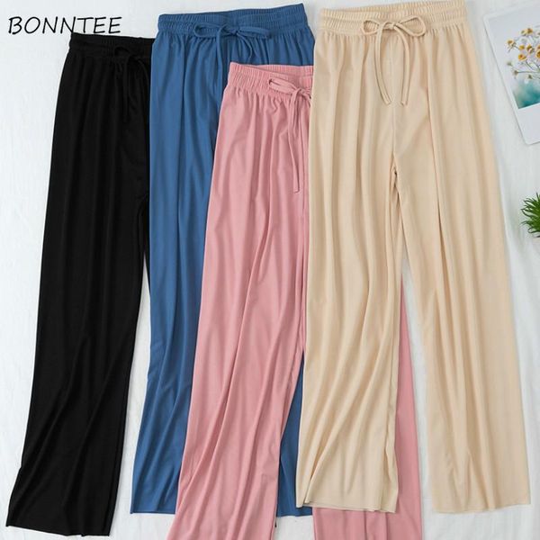 women's pants & capris casual women loose solid simple silk elastic-waist wide-leg breathable all-match long trousers lady straight thi, Black;white
women's pants & capris casual women loose solid simple silk elastic-waist wide-leg breathable all-match long trousers lady straight thi, Black;white