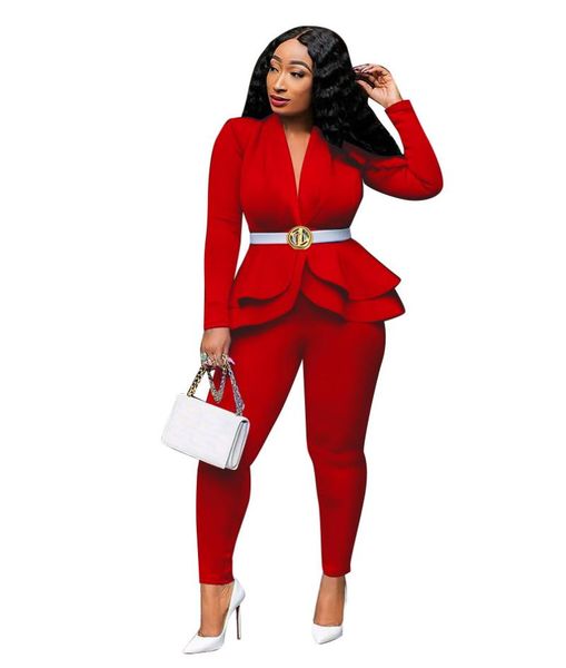 two piece dress ruffle blazer pants set office lady work day wear autumn full sleeve women party vestidos business uniform outfits, White
two piece dress ruffle blazer pants set office lady work day wear autumn full sleeve women party vestidos business uniform outfits, White