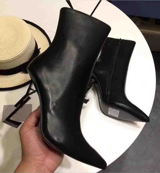 with box genuine leather 2020 brand new shoes woman boots high-heeled shoes pointed toe fashion single high heel wedding shoes, Black
with box genuine leather 2020 brand new shoes woman boots high-heeled shoes pointed toe fashion single high heel wedding shoes, Black