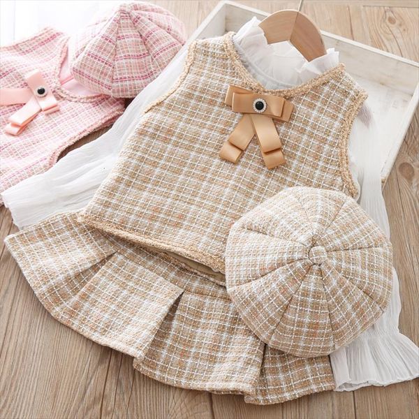baby girl fashion clothing set plaid vest jacket pleated skirt hat,girls kids spring autumn 3pcs elegant suits 1 7t, White
baby girl fashion clothing set plaid vest jacket pleated skirt hat,girls kids spring autumn 3pcs elegant suits 1 7t, White