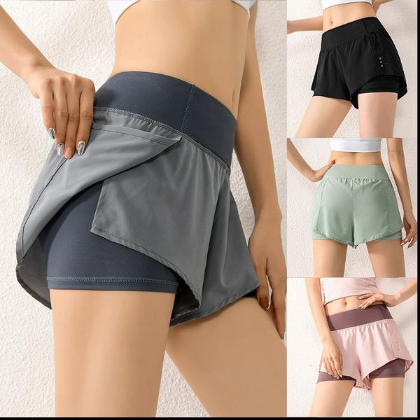 women 2 in 1 running shorts elastic waist running tight new short woman sports shorts solid gym fitness shorts sportswear, White;black
women 2 in 1 running shorts elastic waist running tight new short woman sports shorts solid gym fitness shorts sportswear, White;black