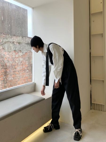 men's pants m-xl style detachable overalls trendy brand straight loose casual korean hong kong handsome pants., Black
men's pants m-xl style detachable overalls trendy brand straight loose casual korean hong kong handsome pants., Black