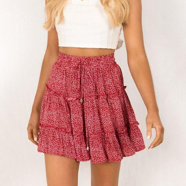 skirts summer beach women bohemian flower print ruffled high waist a line mini skirt, Black
skirts summer beach women bohemian flower print ruffled high waist a line mini skirt, Black