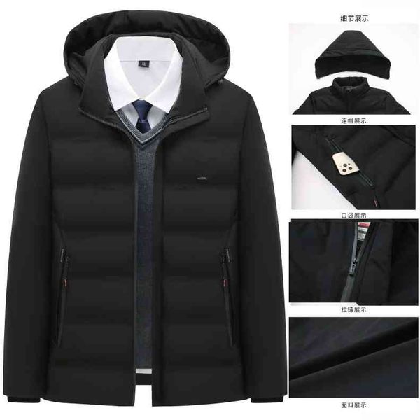 2021 new men's winter busins leisure thickened short stand collar hooded warm cotton et, Black
2021 new men's winter busins leisure thickened short stand collar hooded warm cotton et, Black