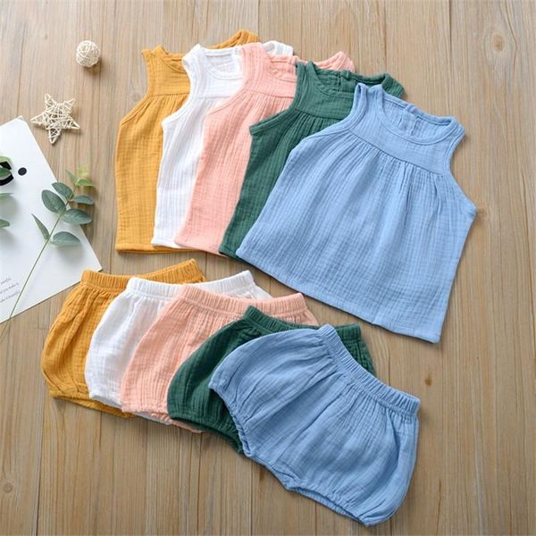 baby girl clothes cotton summer solid color sleeveless vest + shorts suit boys and girls leisure sports baby two-piece suit, White
baby girl clothes cotton summer solid color sleeveless vest + shorts suit boys and girls leisure sports baby two-piece suit, White