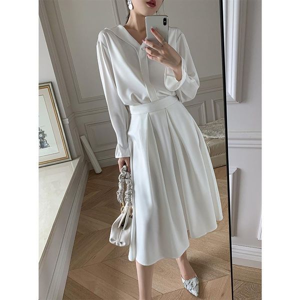 casual dresses 2021 silk soft fashion vintage elegant women clothes 2 pcs set for party streetwear office, Black;gray
casual dresses 2021 silk soft fashion vintage elegant women clothes 2 pcs set for party streetwear office, Black;gray