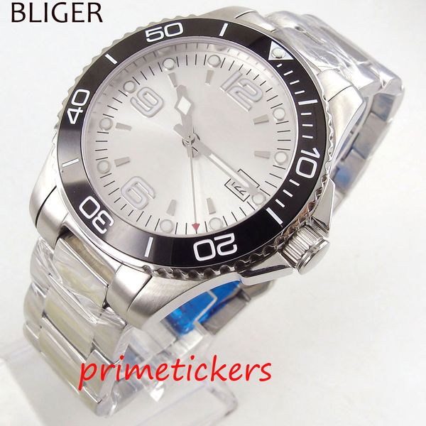 bliger 40mm white dial self winding movement men's watch mental strap date rotating bezel wristwatch, Slivery;brown
bliger 40mm white dial self winding movement men's watch mental strap date rotating bezel wristwatch, Slivery;brown