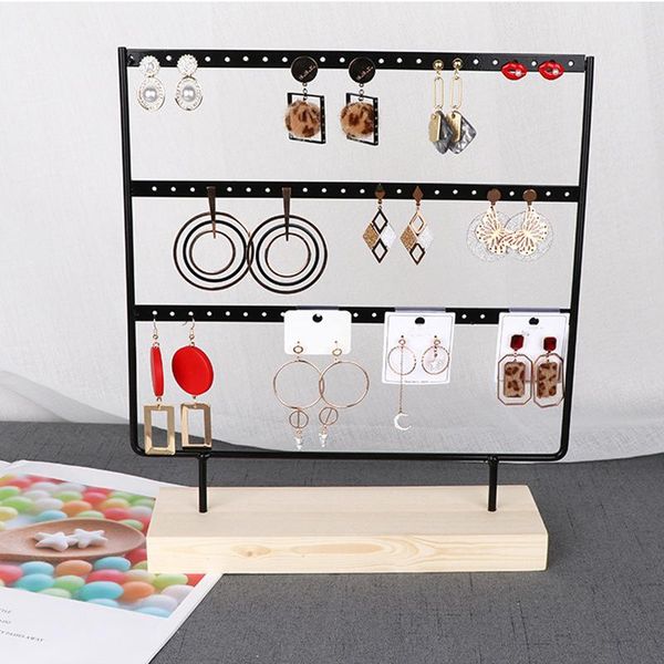 hooks & rails estilo minimalista three-layer log jewelry wrought iron 69-hole storage rack earring display supplies
hooks & rails estilo minimalista three-layer log jewelry wrought iron 69-hole storage rack earring display supplies