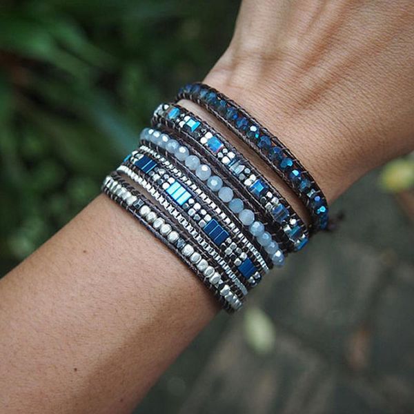 tennis boho beadwork 5 wraps stainless steel box chain blue crystal statement beaded bracelet jewelry for men women, Golden;silver
tennis boho beadwork 5 wraps stainless steel box chain blue crystal statement beaded bracelet jewelry for men women, Golden;silver