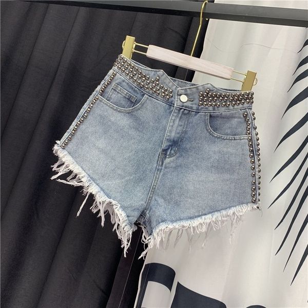 women's shorts summer denim women's fashionable shorts rivets white mini jeans high-quality clothing streetwear m5cb, White;black
women's shorts summer denim women's fashionable shorts rivets white mini jeans high-quality clothing streetwear m5cb, White;black