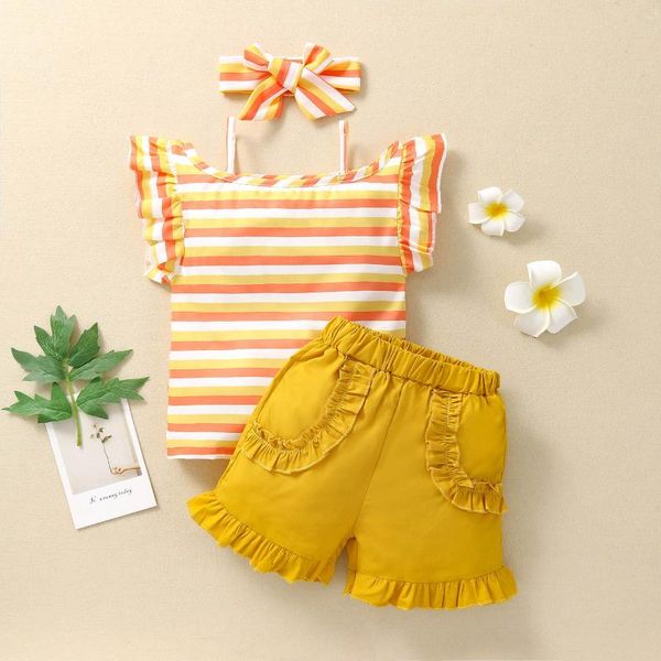 clothing sets kids clothes girls toddler baby striped printed +ruffles shorts headbands outfits 0-3 years roupa infantil menina, White
clothing sets kids clothes girls toddler baby striped printed +ruffles shorts headbands outfits 0-3 years roupa infantil menina, White