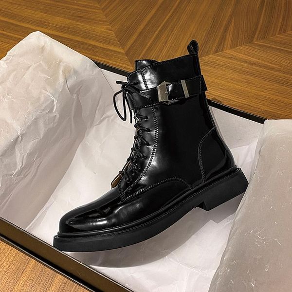 boots punk style booties european design buckles shoes for women cowhide woman ankle round toe botas femininas, Black
boots punk style booties european design buckles shoes for women cowhide woman ankle round toe botas femininas, Black