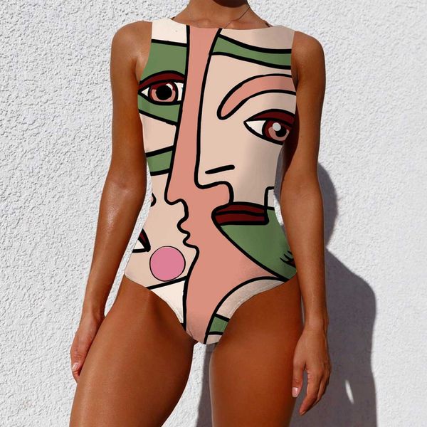 pattern 2021 abstract one printed piece swimsuit women's ins style backless sexy, White;black
pattern 2021 abstract one printed piece swimsuit women's ins style backless sexy, White;black
