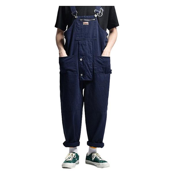 men's jeans loose working clothing pockets cargo bib overalls straight pants jumpsuits coveralls, Blue
men's jeans loose working clothing pockets cargo bib overalls straight pants jumpsuits coveralls, Blue