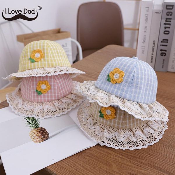 wide brim plaid baby girls bucket cap sunflower decoration cute girls hats summer outdoor lace edge princess sun hats, Yellow
wide brim plaid baby girls bucket cap sunflower decoration cute girls hats summer outdoor lace edge princess sun hats, Yellow