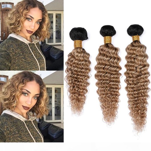#1b 27 honey blonde ombre deep wave brazilian virgin human hair weaves 3pcs lot light brown ombre deep wave curly human hair bundles, Black
#1b 27 honey blonde ombre deep wave brazilian virgin human hair weaves 3pcs lot light brown ombre deep wave curly human hair bundles, Black