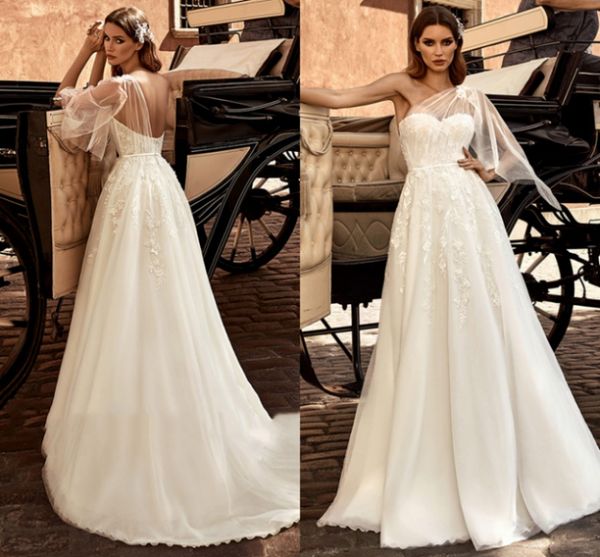 new one shoulder lace wedding dresses a line sweetheart bride dress backless beach boho wedding gowns vestido de novia, White
new one shoulder lace wedding dresses a line sweetheart bride dress backless beach boho wedding gowns vestido de novia, White