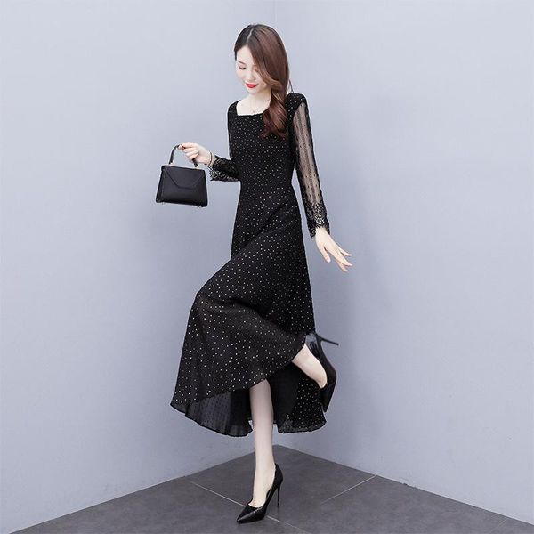 casual dresses coigarsam women dress autumn 2022 long sleeve polka dot floral print chiffon lace v-neck design and color, Black;gray
casual dresses coigarsam women dress autumn 2022 long sleeve polka dot floral print chiffon lace v-neck design and color, Black;gray