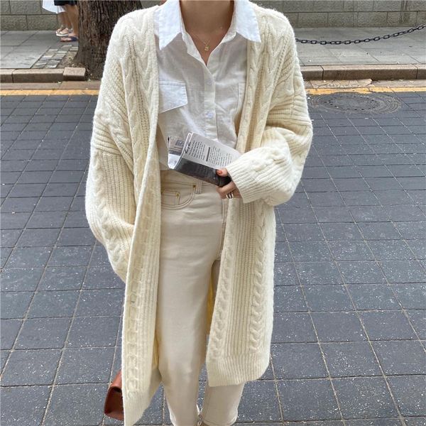 2021 new oversize womens sweaters autumn vintage cardigans winter sweater knitted plus women cardigan knit button qoa7, White;black
2021 new oversize womens sweaters autumn vintage cardigans winter sweater knitted plus women cardigan knit button qoa7, White;black