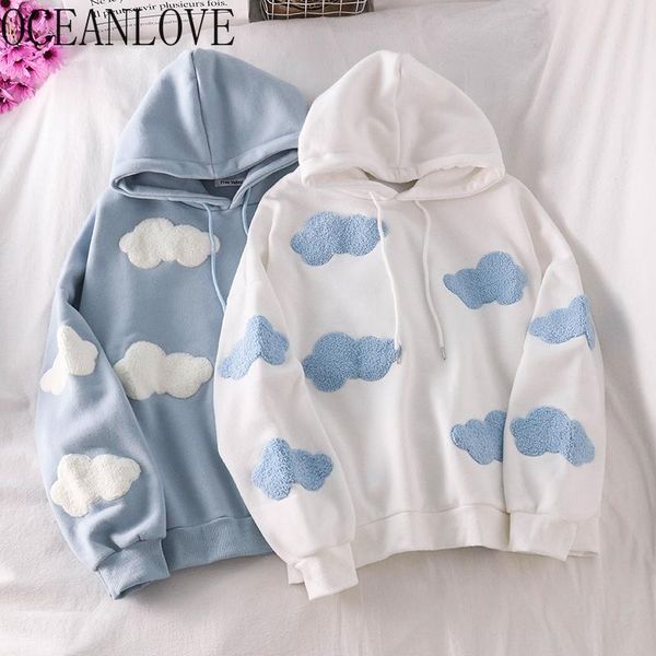 women's hoodies & sweatshirts oceanlove autumn winter clothes women print clouds fashion japan style kawaii fleece sudaderas 18845, Black
women's hoodies & sweatshirts oceanlove autumn winter clothes women print clouds fashion japan style kawaii fleece sudaderas 18845, Black