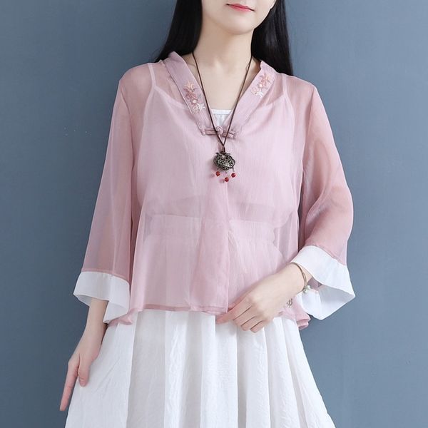women chiffon chinese style clothing women vintage retro shirt cardigan coat fairy tang suit breathable casual hanfu 12325, Red
women chiffon chinese style clothing women vintage retro shirt cardigan coat fairy tang suit breathable casual hanfu 12325, Red