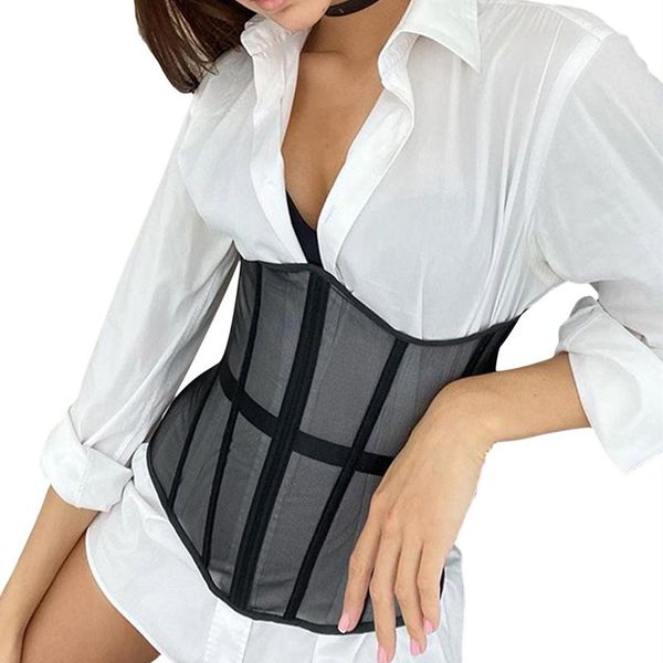 belts see through mesh corset women waist trainer wide belt solid color girdle slimming body shaper cummerbund cincher bustier, Black;brown
belts see through mesh corset women waist trainer wide belt solid color girdle slimming body shaper cummerbund cincher bustier, Black;brown