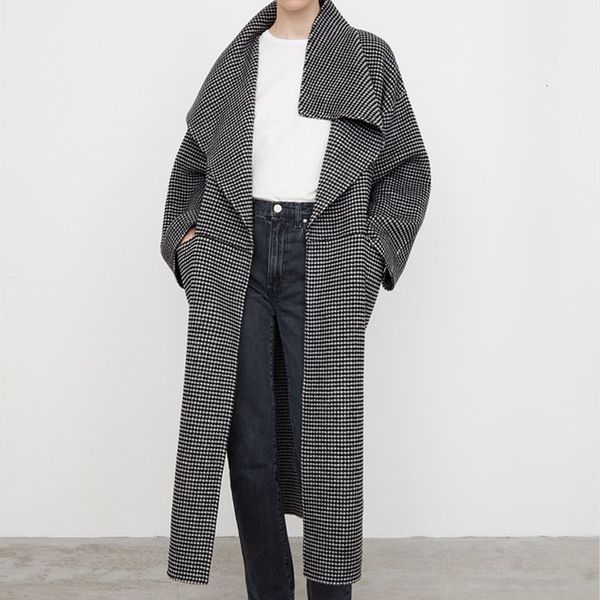 2021 houndstooth coat women's loose long sleeve woolen new jacket tnt3, Black
2021 houndstooth coat women's loose long sleeve woolen new jacket tnt3, Black