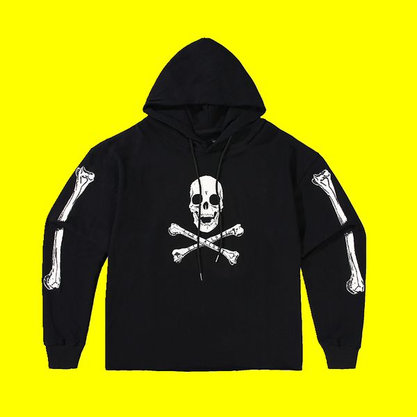 long 2021 brand v hoodie fashion trend xiaozhongchao brand bone skeleton print hip hop personality pure cotton loose hooded sweater men, Black
long 2021 brand v hoodie fashion trend xiaozhongchao brand bone skeleton print hip hop personality pure cotton loose hooded sweater men, Black