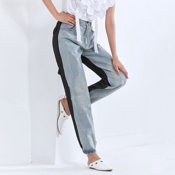patchwork hole jean for women high waist straight streetwear casual wide leg straight pants female 2021 new autumn, Black;white
patchwork hole jean for women high waist straight streetwear casual wide leg straight pants female 2021 new autumn, Black;white