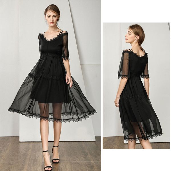 2021 new women lace off shoulder long chiffon summer short sleeve solid lady casual sun zo0a, Black;gray
2021 new women lace off shoulder long chiffon summer short sleeve solid lady casual sun zo0a, Black;gray