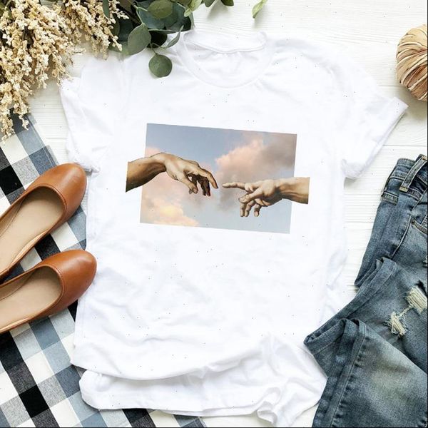 women lady hand painting short sleeve cute print aesthetic ladies t tee womens shirt clothes tshirt female graphic t shirt, White
women lady hand painting short sleeve cute print aesthetic ladies t tee womens shirt clothes tshirt female graphic t shirt, White
