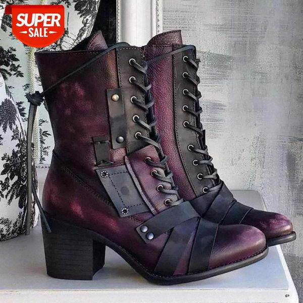 women's retro comfy chunky-heel lace-up boots non-slip durable waterproof breatheable zip cross-tied botas altas mujer #up5d, Black
women's retro comfy chunky-heel lace-up boots non-slip durable waterproof breatheable zip cross-tied botas altas mujer #up5d, Black