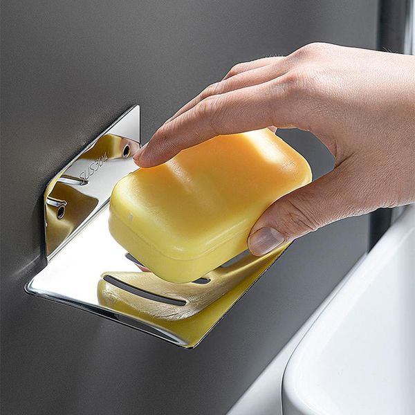 no drilling stainless steel soap holder wall mounted sponge rack metal organizer household @ls
no drilling stainless steel soap holder wall mounted sponge rack metal organizer household @ls