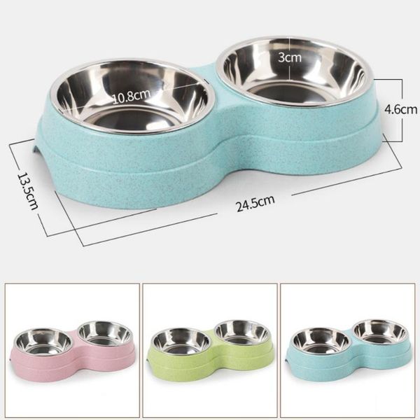 cat bowls & feeders pet dog double bowl kitten food water feeder stainless steel small dogs drinking dish for feeding supplies
cat bowls & feeders pet dog double bowl kitten food water feeder stainless steel small dogs drinking dish for feeding supplies