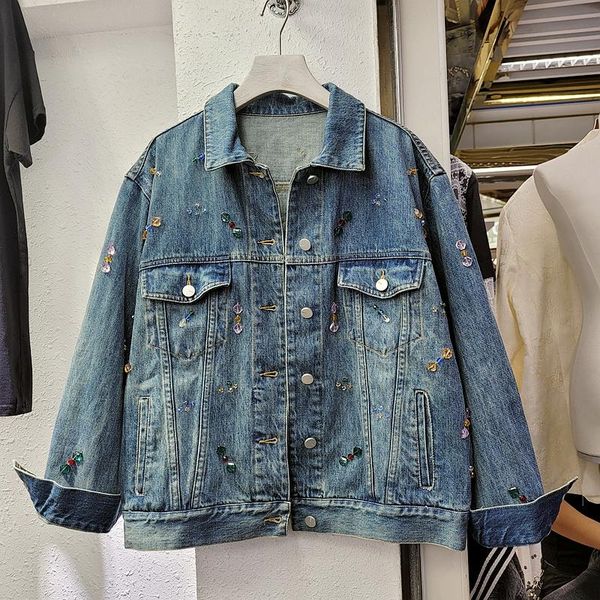 women's jackets seebeautiful patchwork loose denim jacket coat lapel long sleeve pockets single breasted women autumn 2021 fashion g155, Black;brown
women's jackets seebeautiful patchwork loose denim jacket coat lapel long sleeve pockets single breasted women autumn 2021 fashion g155, Black;brown