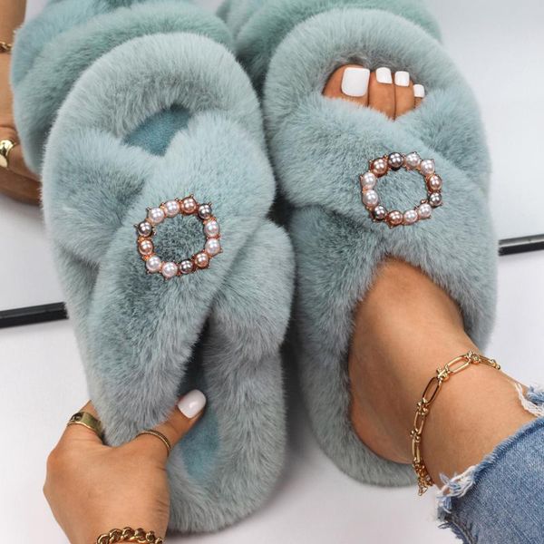 slippers women's fluffy faux fur rhinestone slides flat sandals pearl circle decor flip flops soft shoes dropship, Black
slippers women's fluffy faux fur rhinestone slides flat sandals pearl circle decor flip flops soft shoes dropship, Black