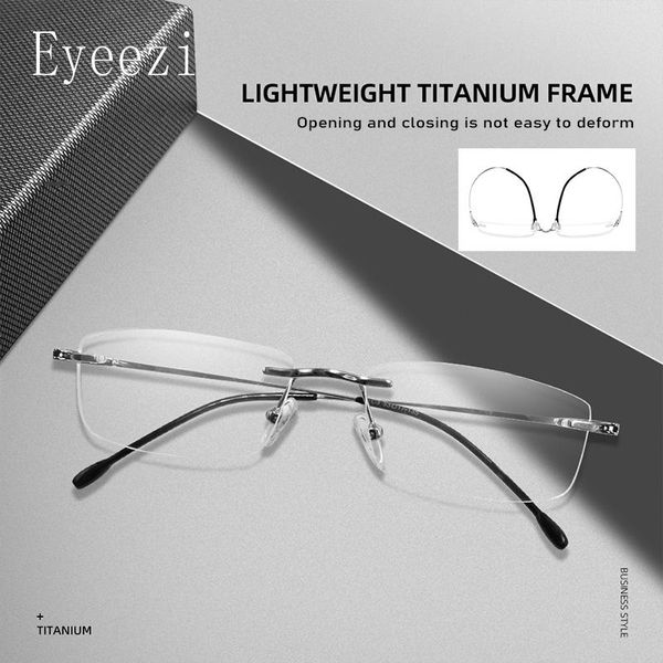 fashion sunglasses frames eyeezi anti blue light blocking optical business frameless eyeglasses frame anti-fatigue ultralight titanium spect, Black
fashion sunglasses frames eyeezi anti blue light blocking optical business frameless eyeglasses frame anti-fatigue ultralight titanium spect, Black