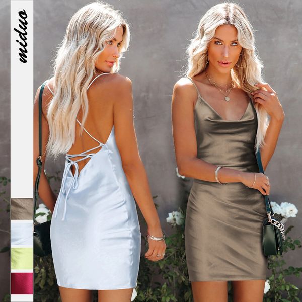 women's sleeveless spaghetti strap satin dress casual swing cocktail beach evening party cowl neck sleepwear nightgown night mini dress, White;black
women's sleeveless spaghetti strap satin dress casual swing cocktail beach evening party cowl neck sleepwear nightgown night mini dress, White;black