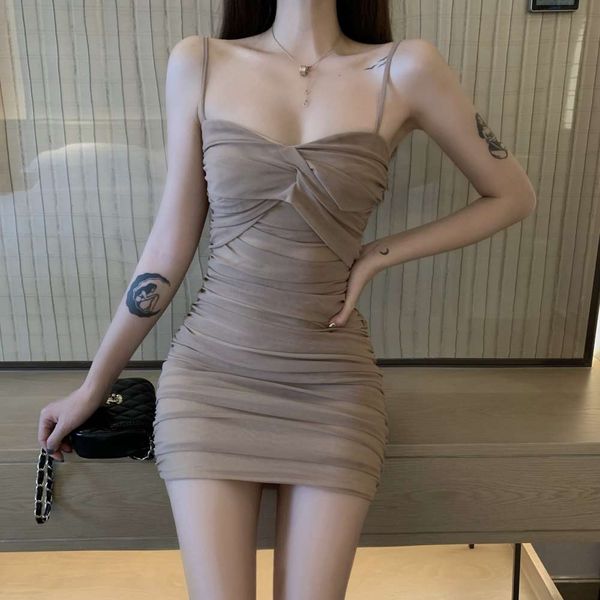 pleated mesh dress female xia tiaodi slim fit temperament bottomed suspender hip wrap short skirt, Black;gray
pleated mesh dress female xia tiaodi slim fit temperament bottomed suspender hip wrap short skirt, Black;gray