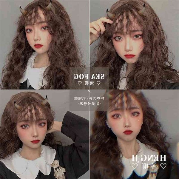 curly hair female long hair wool instant noodles air bangs natural net red egg roll head cover lolita sea fog, Black
curly hair female long hair wool instant noodles air bangs natural net red egg roll head cover lolita sea fog, Black