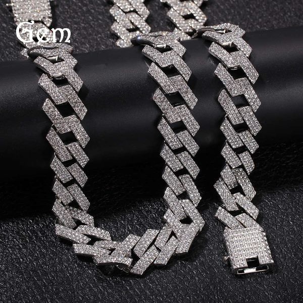 ins diamond cuban hiphop thick chain necklace alloy 3 row diamond hip hop gold chain accessories, Silver
ins diamond cuban hiphop thick chain necklace alloy 3 row diamond hip hop gold chain accessories, Silver