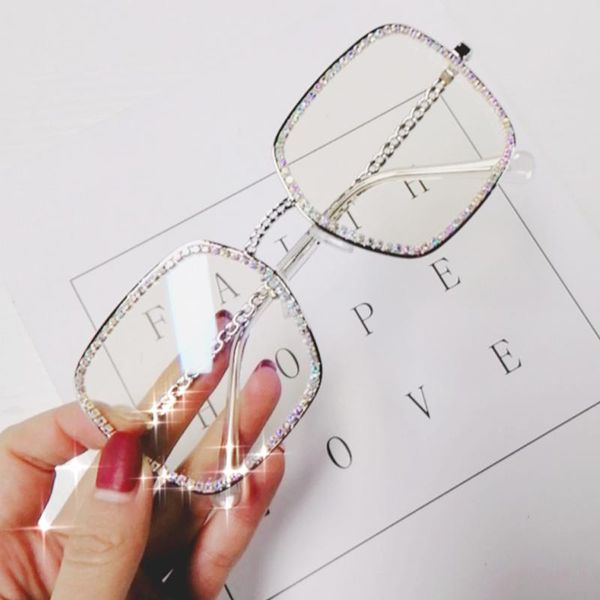 sunglasses oreldia flat light diamond square women luxury crystal clear lens vintage big frame female optical glasses, White;black
sunglasses oreldia flat light diamond square women luxury crystal clear lens vintage big frame female optical glasses, White;black