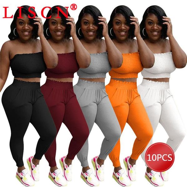 women's two piece pants wholesale women clothes pice set tube long tracksuit solid color fashon lounge wear casual sport suit k7024, White
women's two piece pants wholesale women clothes pice set tube long tracksuit solid color fashon lounge wear casual sport suit k7024, White