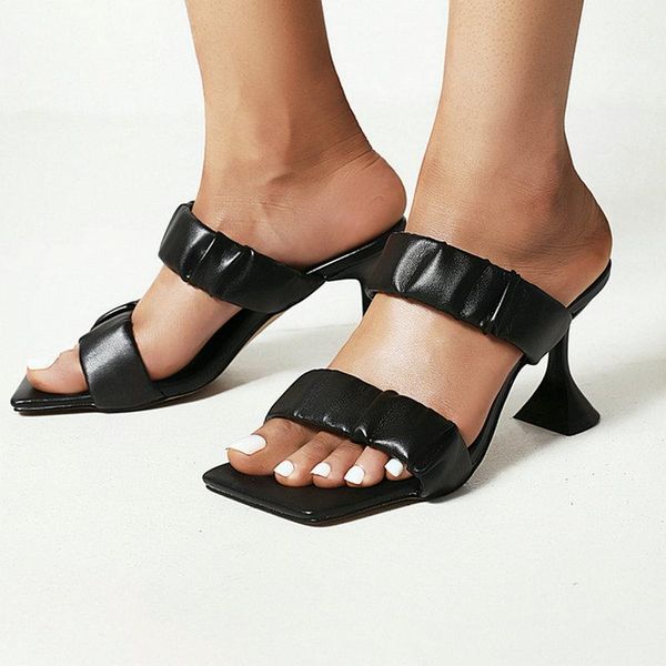 slippers 2021 summer basic female thin high heel slingback shoes woman microfiber leather slip on women slides size 34-43, Black
slippers 2021 summer basic female thin high heel slingback shoes woman microfiber leather slip on women slides size 34-43, Black
