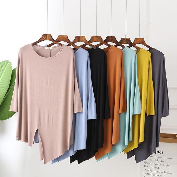 100% cotton spring y oga t-shirts for women o neck batwing sleeve loose asymmetric hem oversize female korean fashion tide, White
100% cotton spring y oga t-shirts for women o neck batwing sleeve loose asymmetric hem oversize female korean fashion tide, White