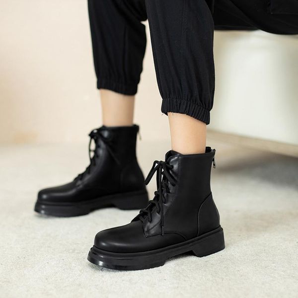 boots lace up women's motorcycle ladies low heels ankle women winter botas female casual shoes woman plus size 34-43, Black
boots lace up women's motorcycle ladies low heels ankle women winter botas female casual shoes woman plus size 34-43, Black