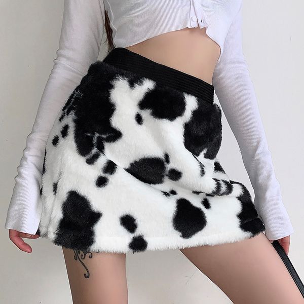 furry cow print autumn mini skirts womens black white high waist short skirt ladies winter fuzzy korean streetwear
furry cow print autumn mini skirts womens black white high waist short skirt ladies winter fuzzy korean streetwear