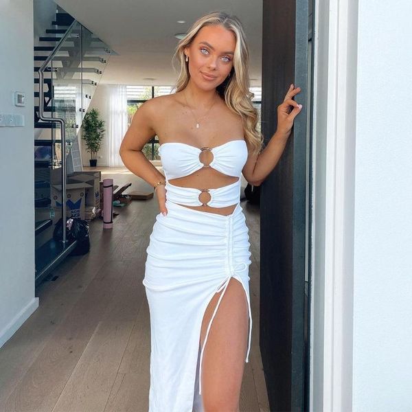women's swimwear women summer hollow out dress 2021 strapless off shoulder ruched drawstring side hight split ring patchwork, White;black
women's swimwear women summer hollow out dress 2021 strapless off shoulder ruched drawstring side hight split ring patchwork, White;black