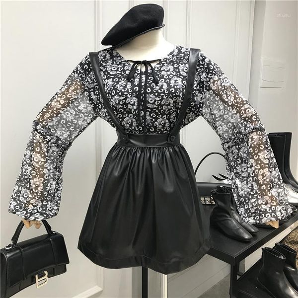 two piece dress 2021 women 2 set leopard print v neck blouse elegant high waist pu leather strap skirt chic suit spring fashion tz34, White
two piece dress 2021 women 2 set leopard print v neck blouse elegant high waist pu leather strap skirt chic suit spring fashion tz34, White