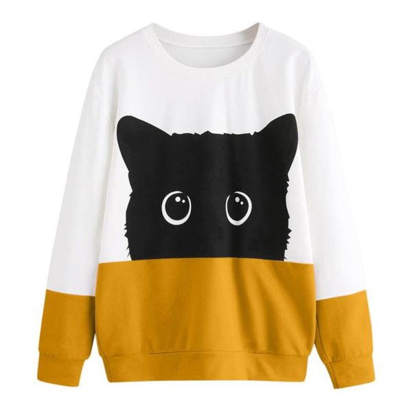 women's hoodies & sweatshirts long sleeve cat prin ear sweatshirt with print harajuku drop products thicken warm pullover top, Black
women's hoodies & sweatshirts long sleeve cat prin ear sweatshirt with print harajuku drop products thicken warm pullover top, Black